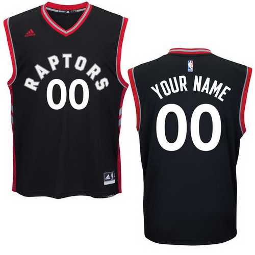 Men & Youth Customized Toronto Raptors adidas New Black Alternate Revolution 30 Swingman Jersey